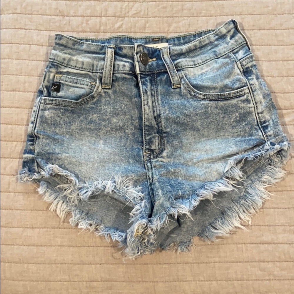 EUC Kancan Acid Wash Cut-off Jean Shorts